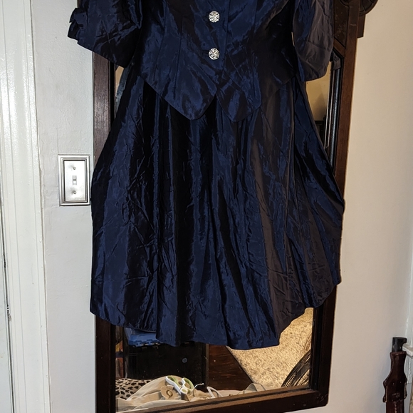 JS Collections size 10 navy skirt suit vintage. - Picture 11 of 16
